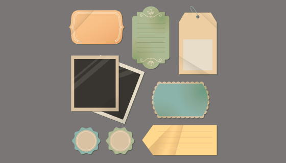 各种各样的便签纸矢量素材(AI/EPS/PNG)