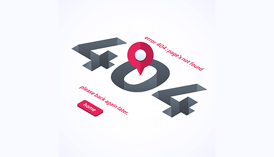 倾斜的404错误页面矢量素材(EPS/AI)