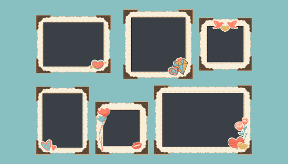 复古风格的相框矢量素材(AI/EPS/PNG)