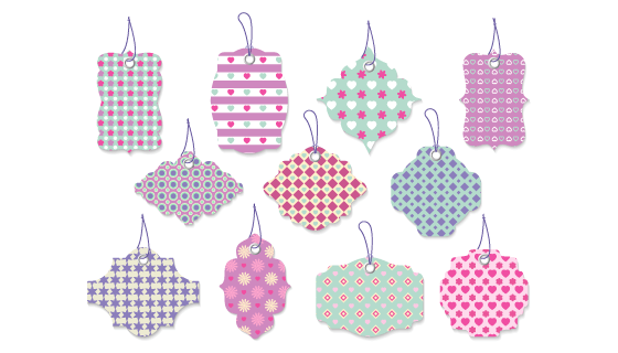 各种各样的精美图案标签矢量素材(EPS/PNG)