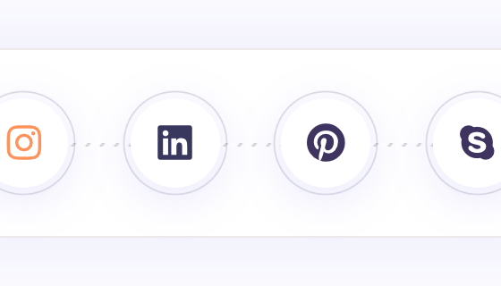 带动画过度效果的社会化图标