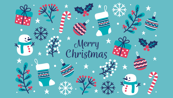 圣诞节装饰品设计圣诞节背景矢量素材(AI/EPS/PNG)