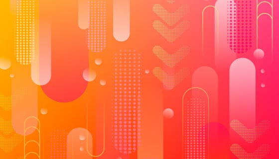 橙色红色渐变抽象半色调背景矢量素材(AI/EPS)