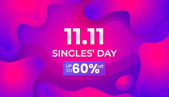 抽象背景设计双11光棍节/购物节矢量素材(AI/EPS)