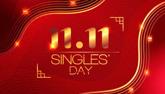 双11光棍节/购物节背景矢量素材(AI/EPS)