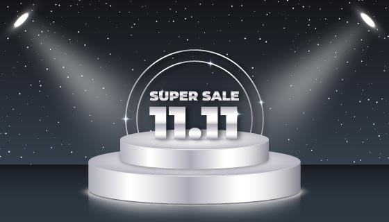 擂台设计双11光棍节/购物节矢量素材(AI/EPS)