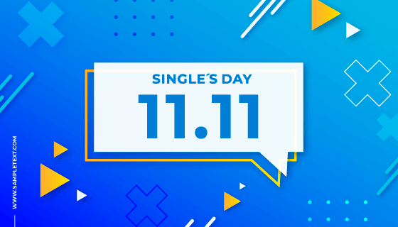 孟菲斯风格双11光棍节/购物节背景矢量素材(AI/EPS)