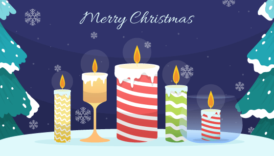 不同的蜡烛设计的圣诞节背景矢量素材(AI/EPS)