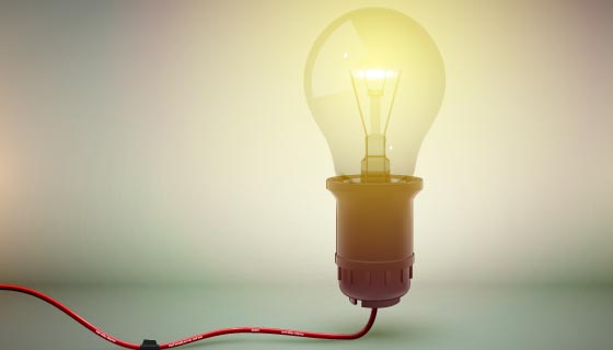 发光的灯泡矢量素材(EPS)