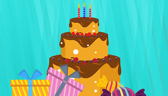 生日快乐/Happy Birthday背景矢量素材(EPS)