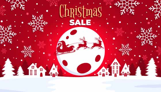 雪花设计圣诞节促销背景矢量素材(AI/EPS)