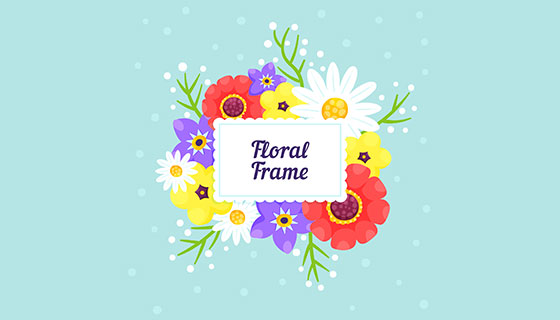 手绘花框花架矢量素材(EPS/AI)