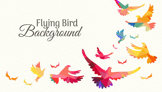 五颜六色的鸟背景矢量素材(EPS/AI)