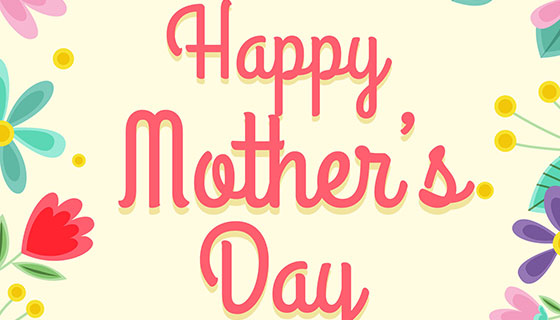 花卉元素母亲节背景矢量素材(EPS/AI)