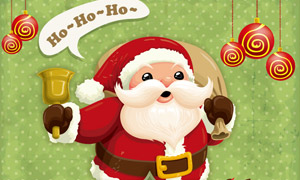 童趣卡通圣诞老人矢量素材(EPS)