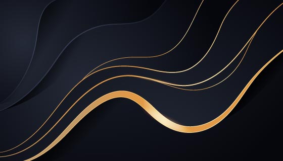 金色波浪线条奢华背景矢量素材(AI/EPS)
