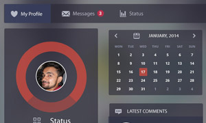 扁平化UI/Flat UI Kit(PSD)