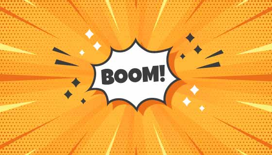 黄色漫画风格背景矢量素材(AI/EPS)