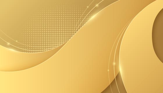 光滑的金色波浪背景矢量素材(AI/EPS)