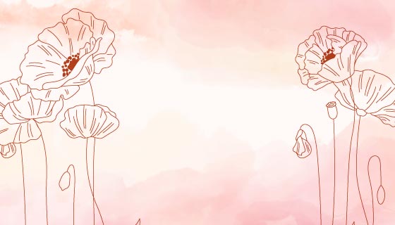 粉红色水彩花卉背景矢量素材(AI/EPS)
