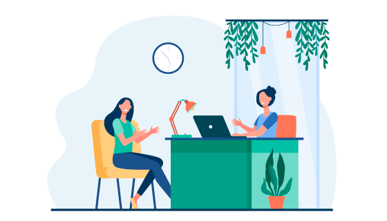 女人物商务对话插画矢量素材(EPS)