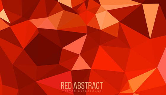 红色低多边形抽象背景矢量素材(EPS/AI)