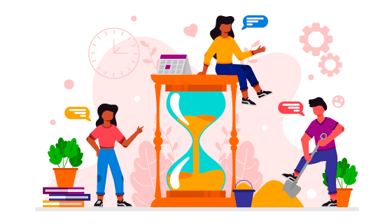 时间管理插画矢量素材(AI/EPS/PNG)