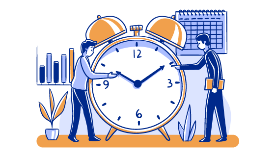 时间管理插画矢量素材(AI/EPS/PNG)