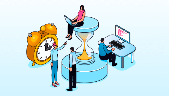 时间管理概念设计插画矢量素材(AI/EPS)