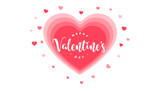 创意渐变爱心设计情人节快乐矢量素材(EPS)