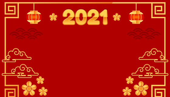 金色设计的2021春节背景矢量素材(EPS)
