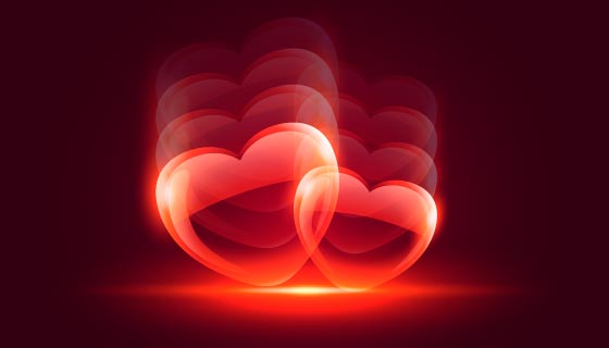 闪亮的爱心情人节背景矢量素材(EPS)