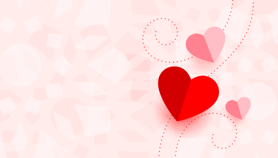 折纸爱心设计情人节背景矢量素材(EPS)