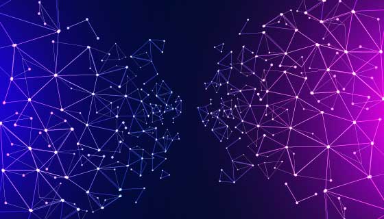 渐变网络连接科技背景矢量素材(AI/EPS)