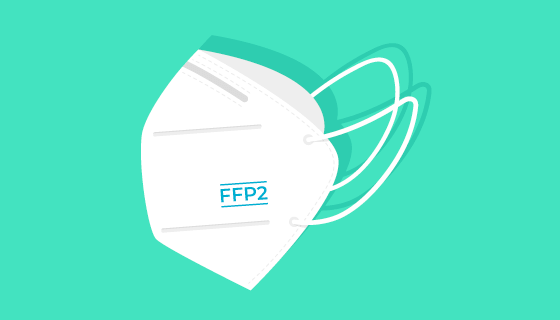 扁平风格的FFP2口罩矢量素材(AI/EPS)