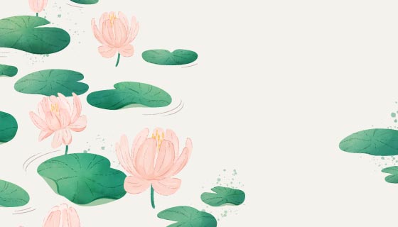 简单的水彩花卉背景矢量素材(AI/EPS)