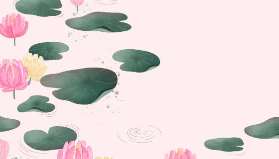 简单的水彩花卉背景矢量素材(AI/EPS)