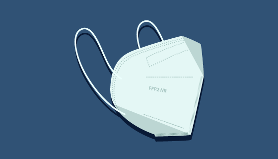 扁平风格的FFP2口罩矢量素材(AI/EPS)