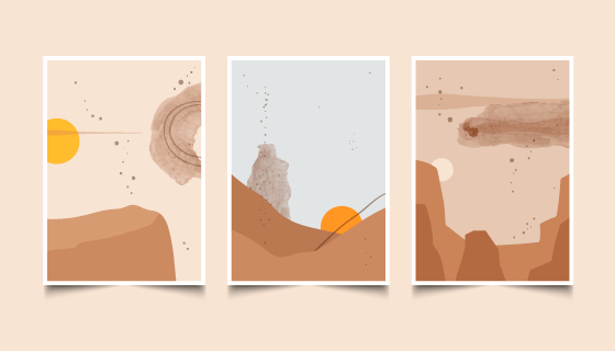 三张抽象设计封面矢量素材(AI/EPS)