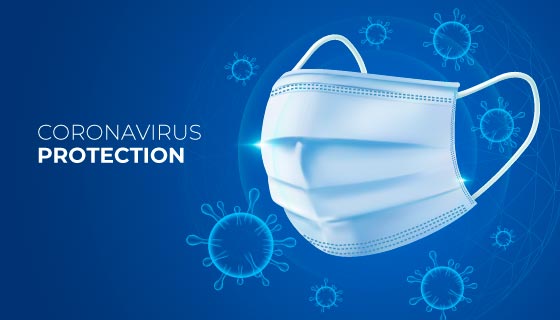 冠状病毒和口罩矢量素材(AI/EPS)