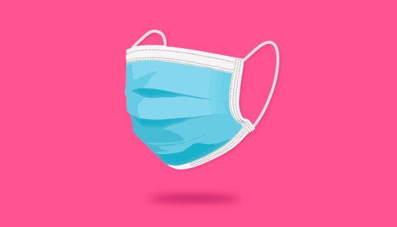 扁平风格的一次性口罩矢量素材(EPS)