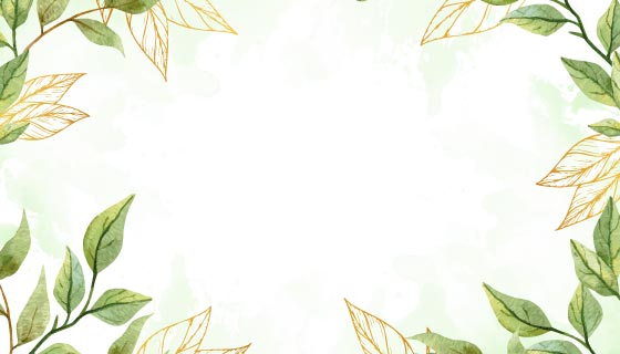 水彩风格的树叶背景矢量素材(AI/EPS)