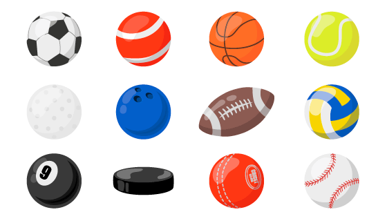各种各样的体育球体矢量素材(EPS)