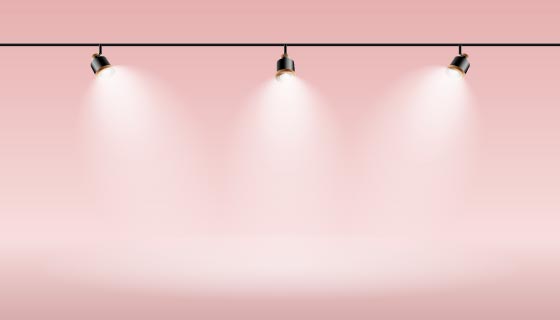 聚光灯和粉色背景矢量素材(AI/EPS)