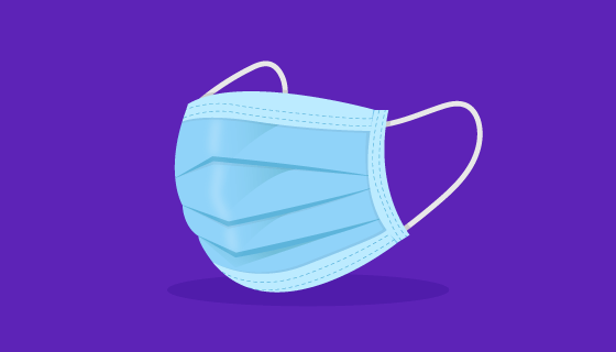 扁平风格的一次性口罩矢量素材(AI/EPS)