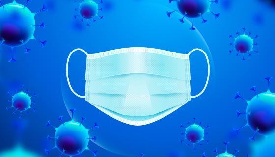 新冠病毒和一次性口罩矢量素材(AI/EPS)