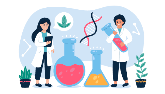 正在进行实验的科学家矢量素材(AI/EPS)