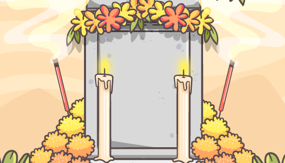 手绘清明节纪念矢量素材(AI/EPS)