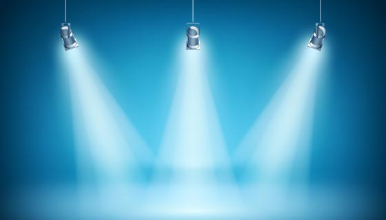 蓝色聚光灯背景矢量素材(AI/EPS)