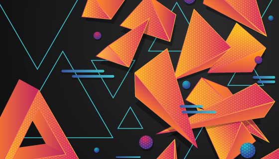 立体多边形背景矢量素材(AI/EPS)